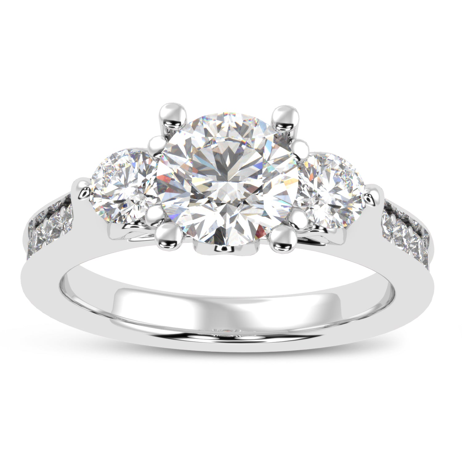 Buy 2.01Ct Three-stone Natural Diamond Ring | Solitairekart